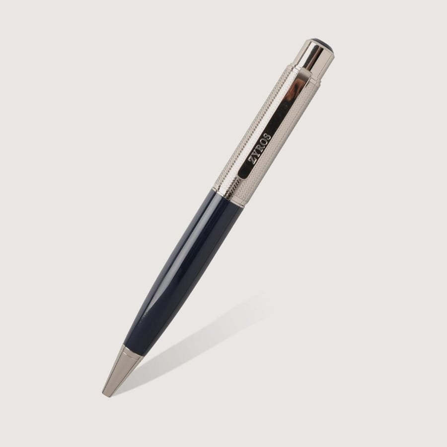 Men's Set: Silver Steel Watch with Pen