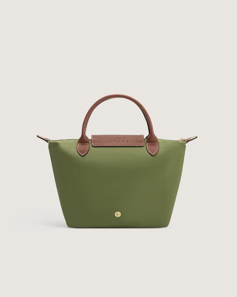 Two small-sized bags set in green and brown