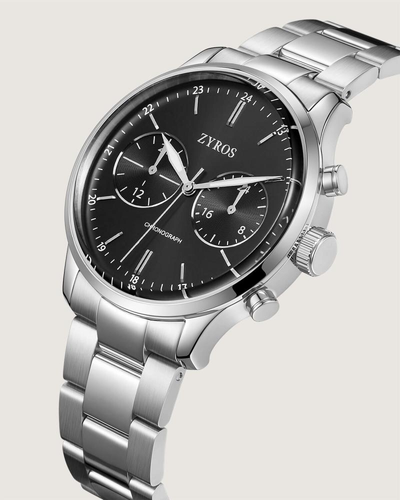 Shafaq men’s watch, stainless steel, silver color