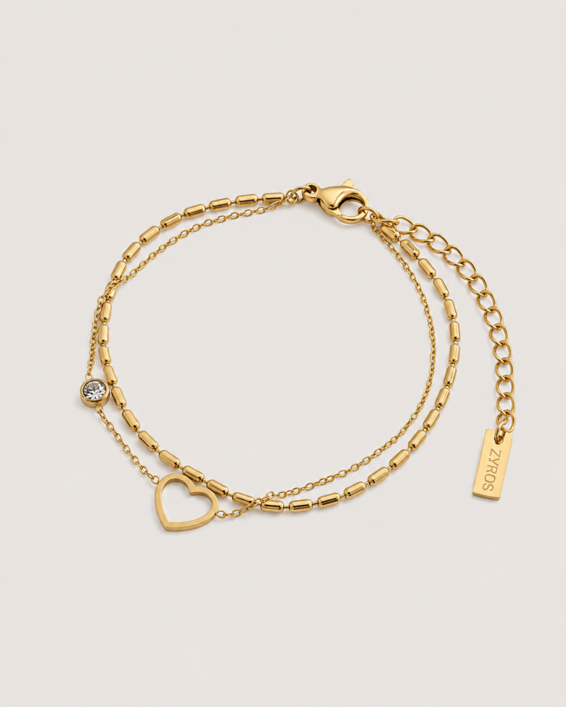 A women's bracelet in gold color with an attractive design