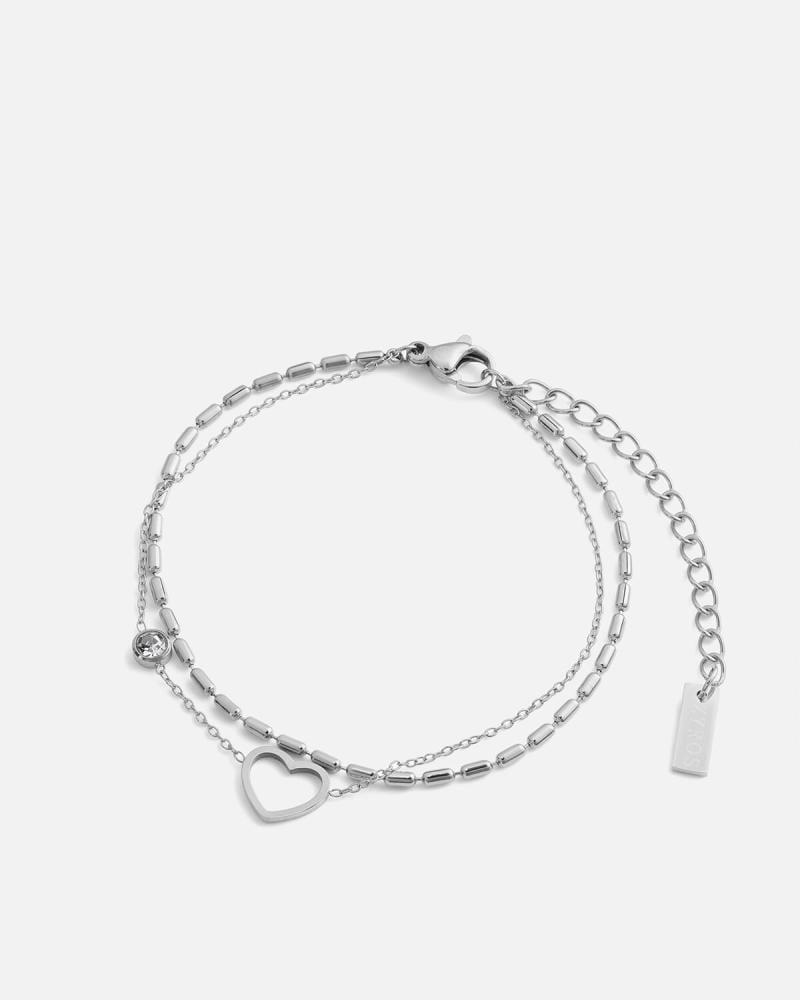 A women's bracelet in silver color with an attractive design