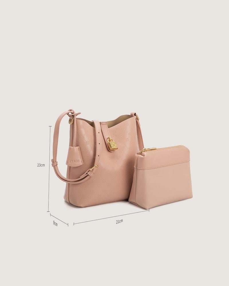 Women's medium-sized pink handbag