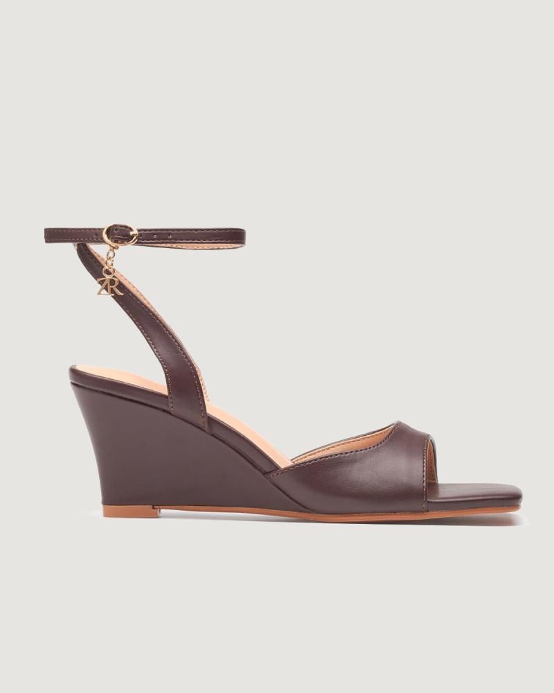 Brown platform sandals