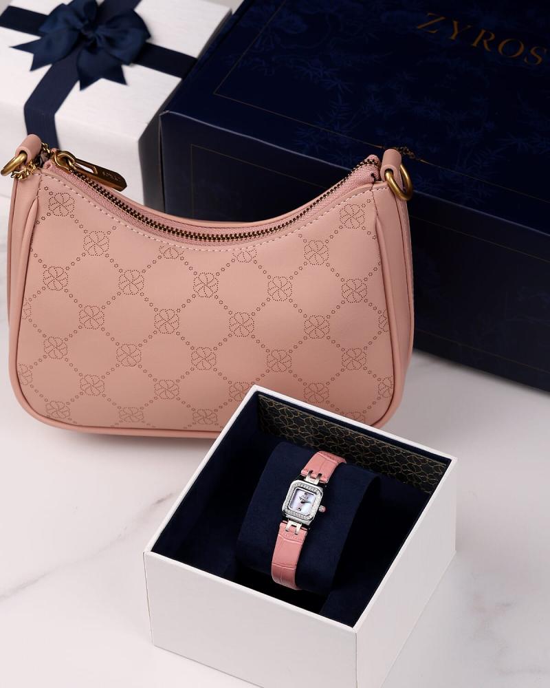 Women's gift set including bag and watch