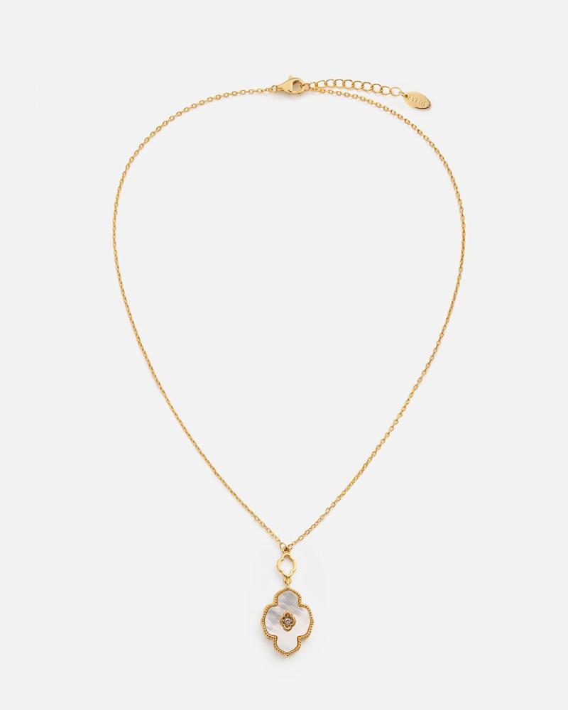 Women's necklace with an elegant design in gold color