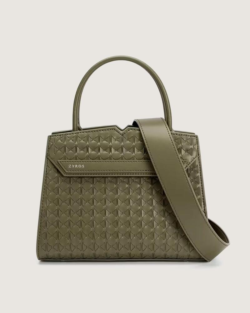 Classic spacious women's bag in green
