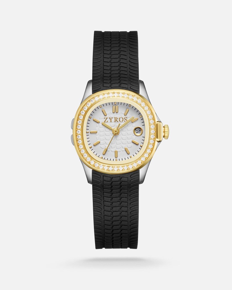 Women's watch with a black strap