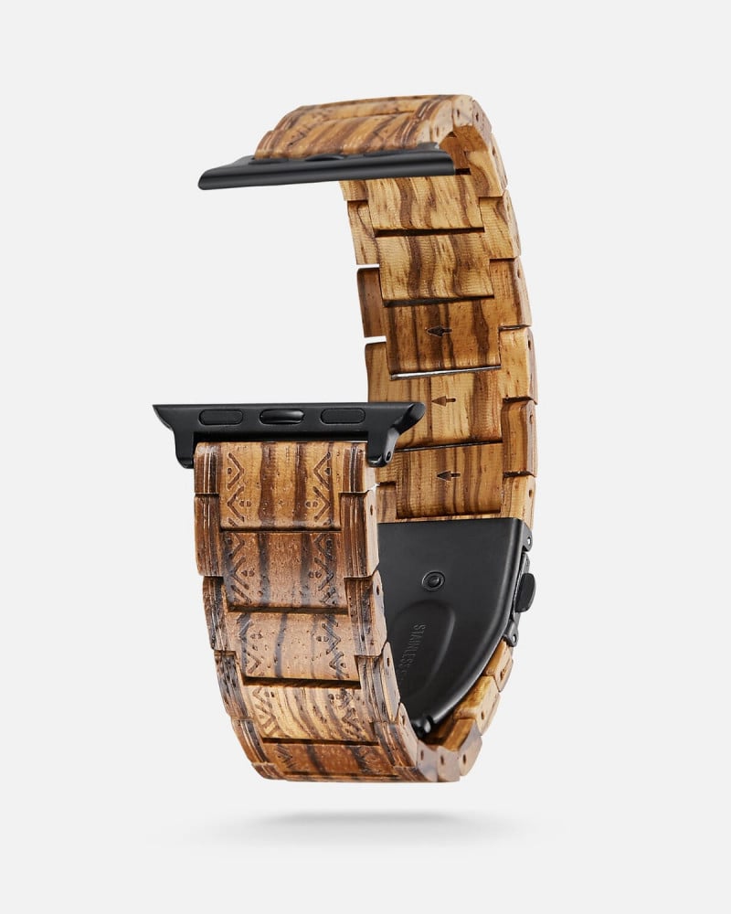 Stylish wooden Apple Watch band