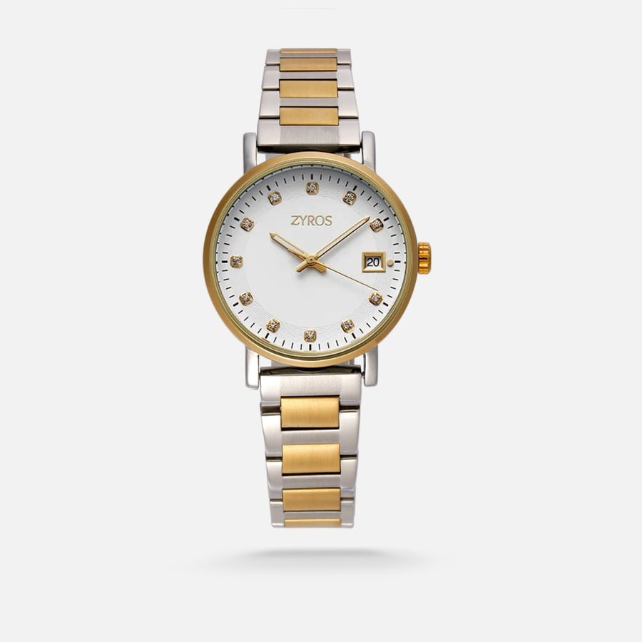 ZAS254L061106 | Women's watch with a gold and silver stainless steel strap