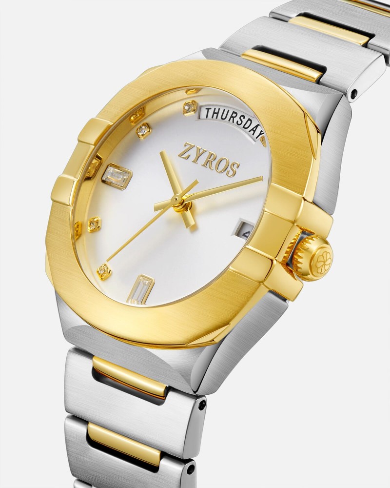 Women's steel watch in gold and silver