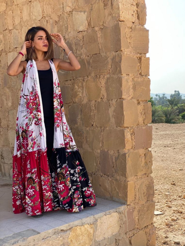 جلابية مشجره ورود