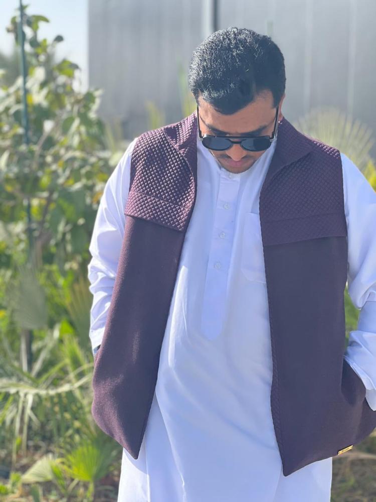 سديري القماش صوف بنفسجي