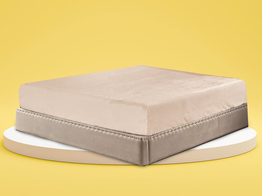 Winter rubber bed sheet Kribi double - beige