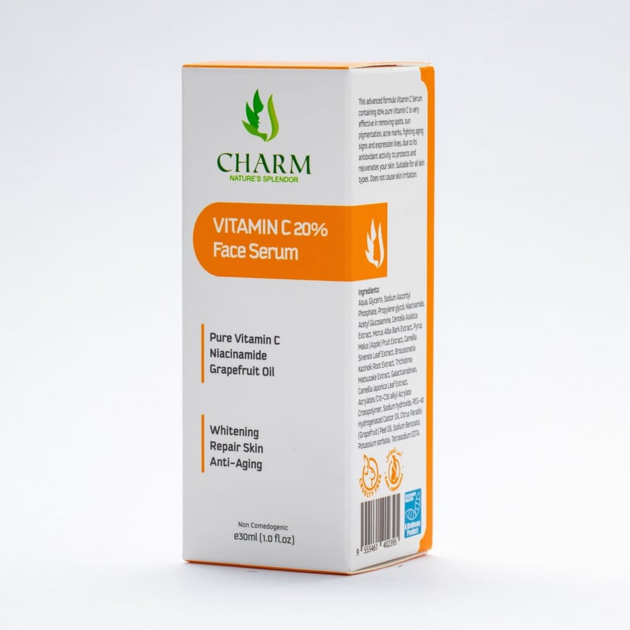 Vitamin C 20 Face Serum 30 ml by CHARM Alcohol and Fragrance Free
