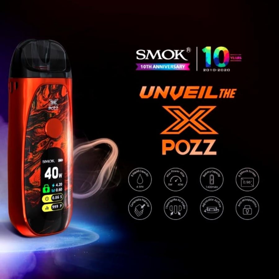فيب SMOK POZZ X 40 واط مع شاشة ملونة وتعديل هواء