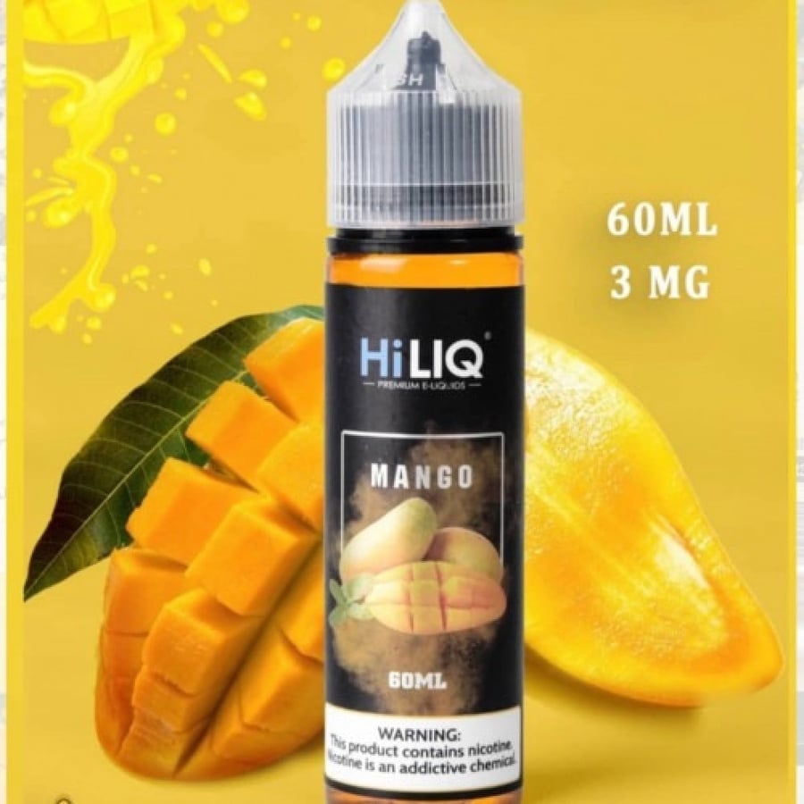 HiLIQ Mango 60ML مع فاكهة المانجو المقطعة