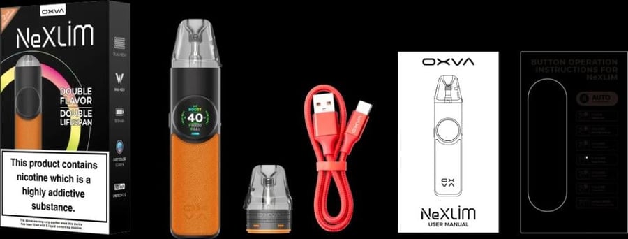 جهاز OXVA NeXLIM أصلي بشاشة ملونة وبطارية 1500mAh