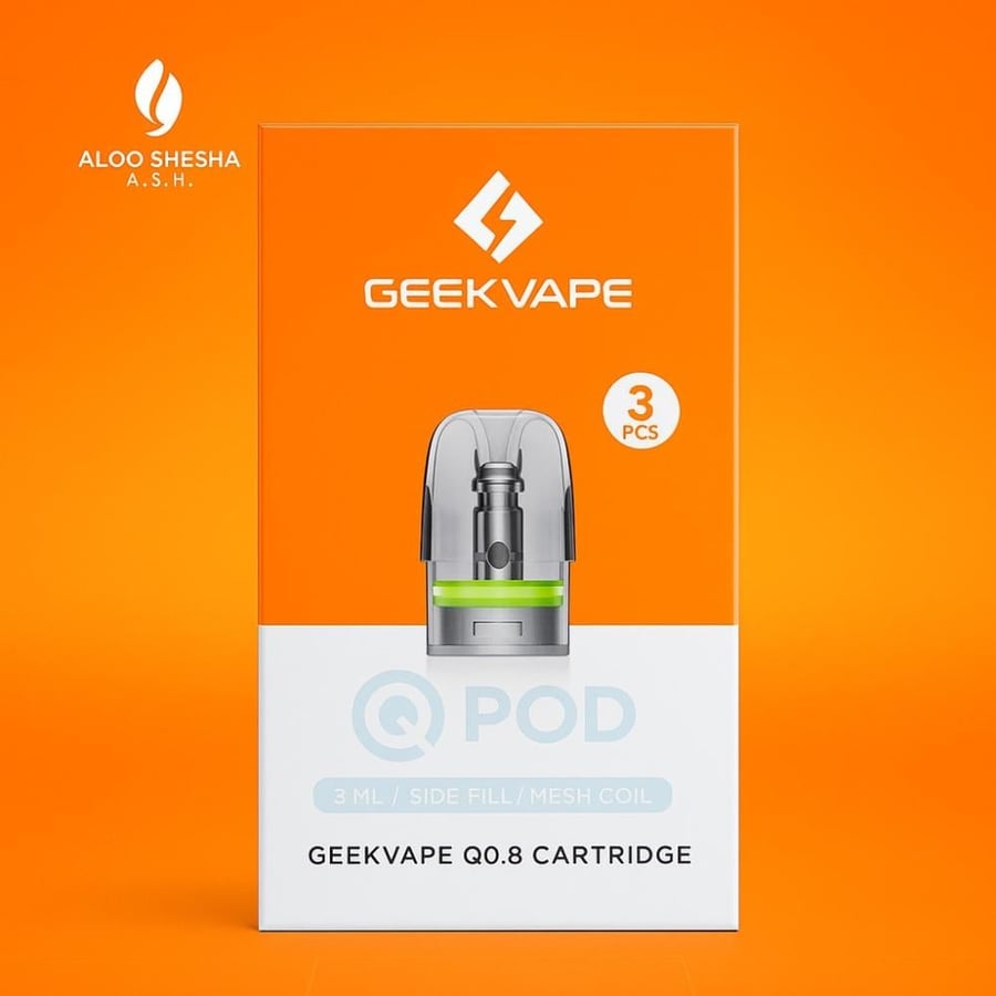 بودات geekvape q 08 سعة 3 مل عدد 3 حبات مقاومة 08 للنكهات السولت