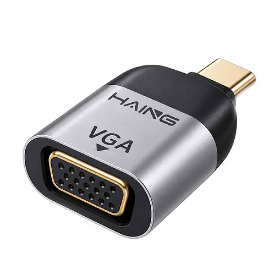 محول لعرض اللابتوب او الجوال على الشاشة HAING من Type-C إلى VGA بدقة Full HD 1080P – موديل HI-C100-TPV