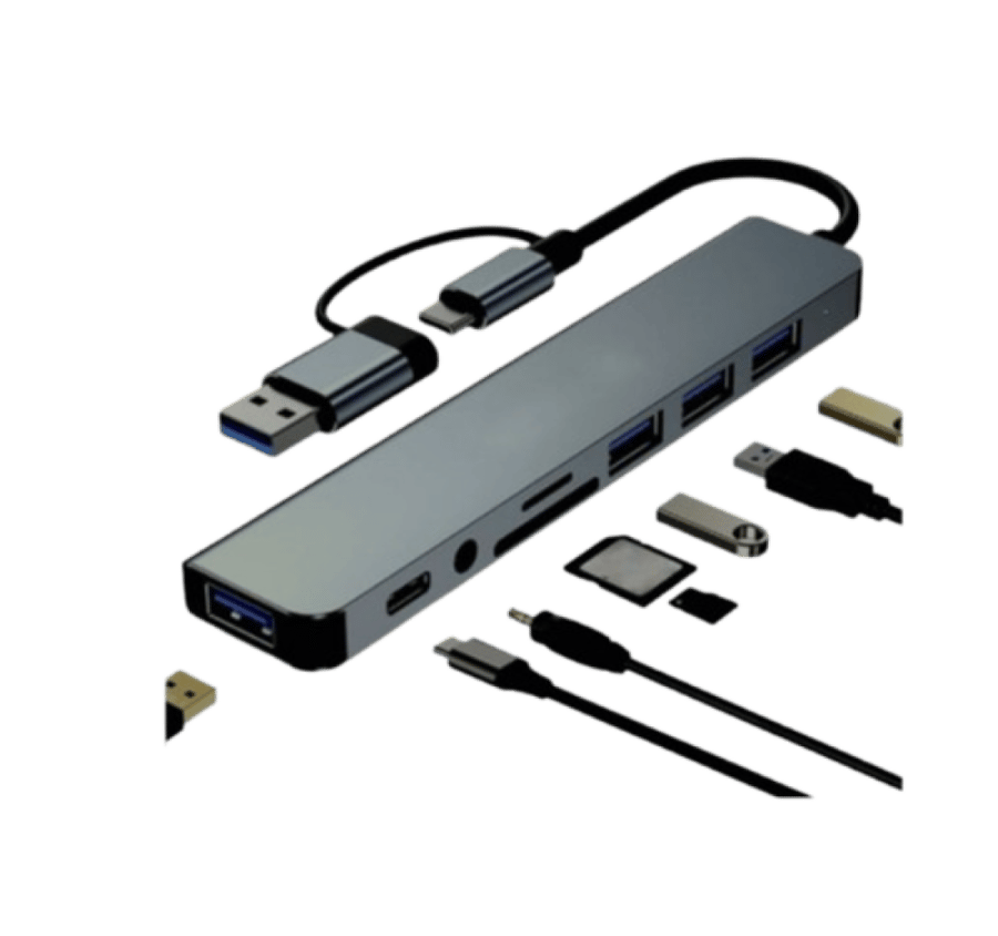 USB and Type-C 7 in 1 Multiport Hub