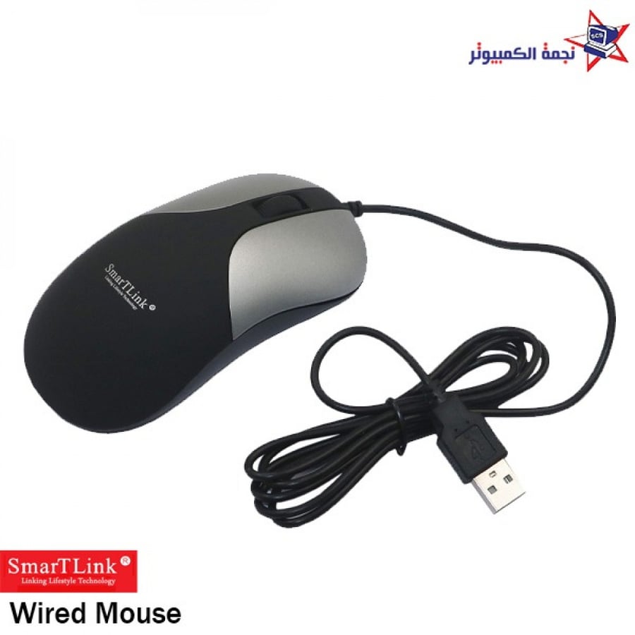 ماوس سلكي wired mouse  فأرة بسلك الاحساء نجمة الكمبيوتر اسود