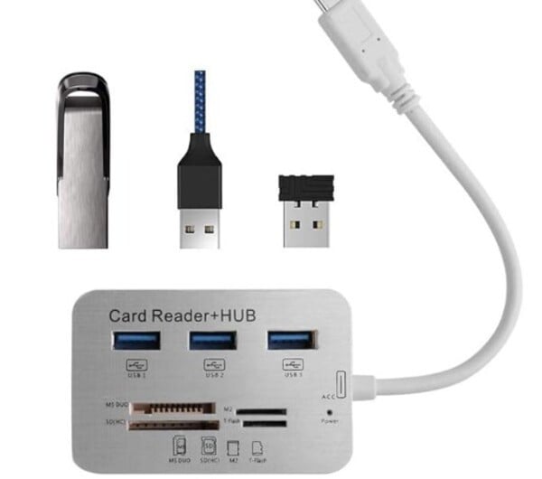 محول موزع USB 7 في 1 حامل قارئ ذاكرة هوندبولت 3 USB نوع سي بطاقة اس دي/مايكرو لاجهزة ماك بوك برو 2018/2017/2016 وماك بوك اير ونينتندو سويتش وغيرها من اجهزة الكمبيوتر والجوال من النوع سي