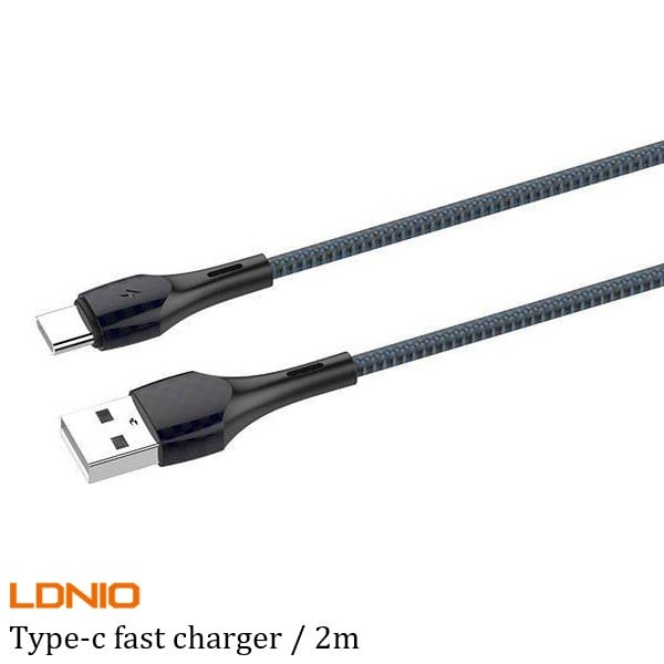type-c to usb cable charger 2m ldino شاحن تايب سي للجوال سريع بطول 2 م