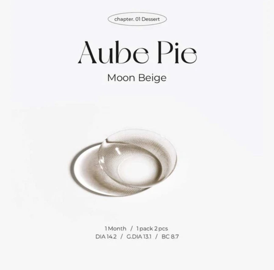 Chuu Aube Pie Moon Beige عدسات يوميه / شهر بلون بيج من تشوو