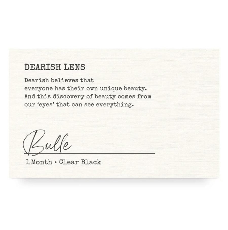 عدسات سوداء طبيعيه جداً -شهر DEARISH bulle monthly clear black
