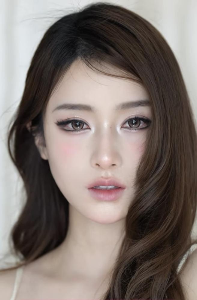 عدسات لا تتحرك بالتعاون مع وونيوق لون سويت بيج يومية Hapa Kristin Stay Pretty Kristin sweet beige