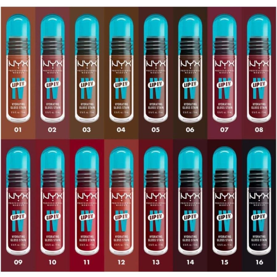 نيكس NYX -ملمع ومرطب للشفاه، يدوم حتى 12 ساعة، صبغة عالية لمسة نهائية لامعة Berry Thirsty