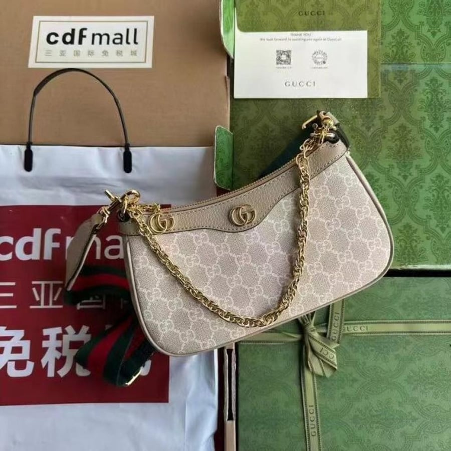 Gucci Aphrodite Small Shoulder Bag GG Canvas