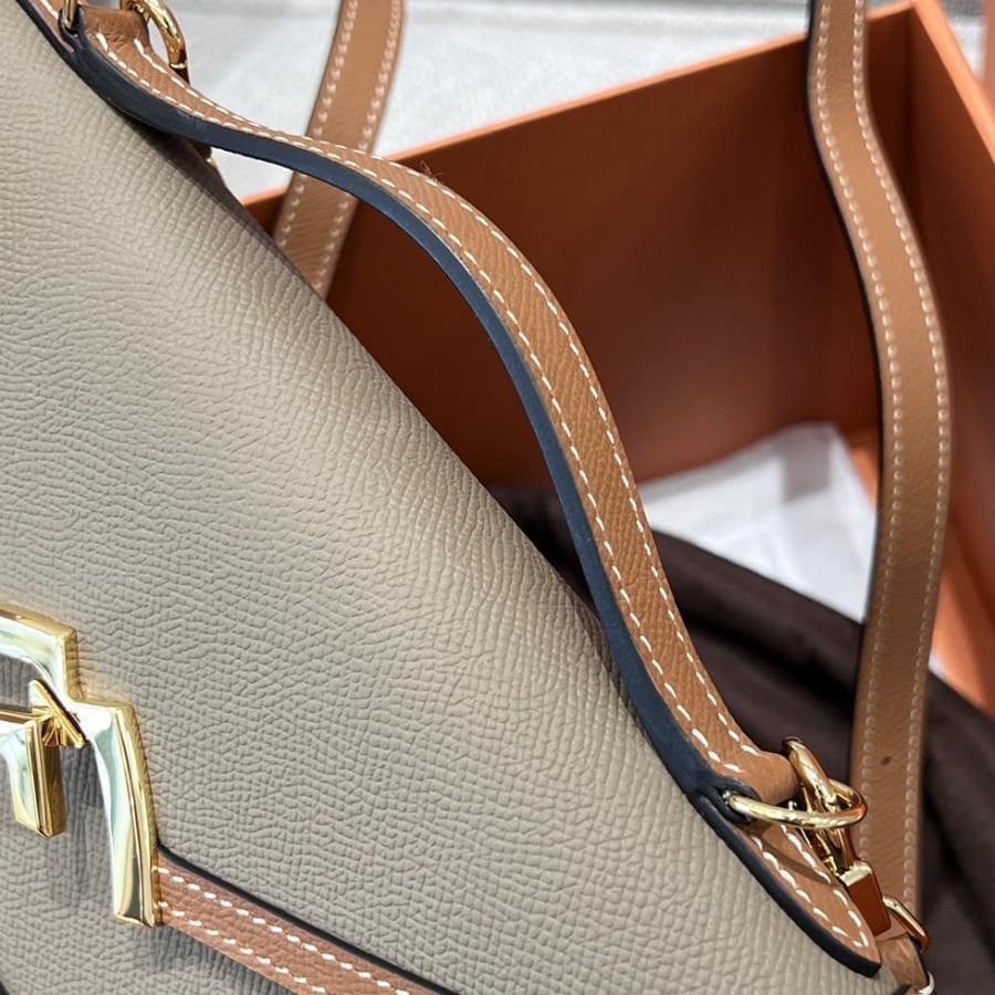 MOYANT lady bag Mink with Camel Brown