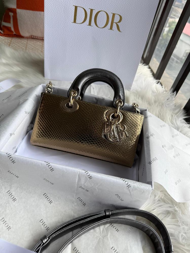 DIOR SMALL LADY D-JOY BAG Gold