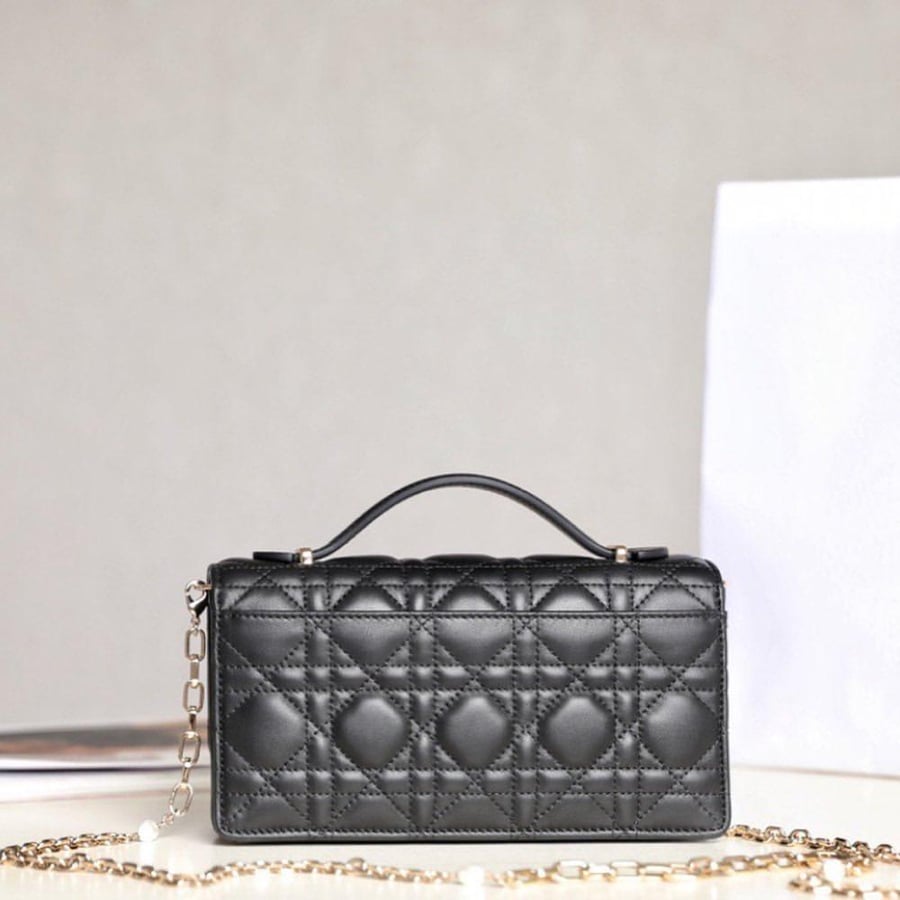 MISS DIOR MINI BAG Black Cannage Lambskin