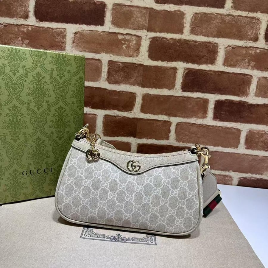 Gucci Aphrodite Small Shoulder Bag GG Canvas