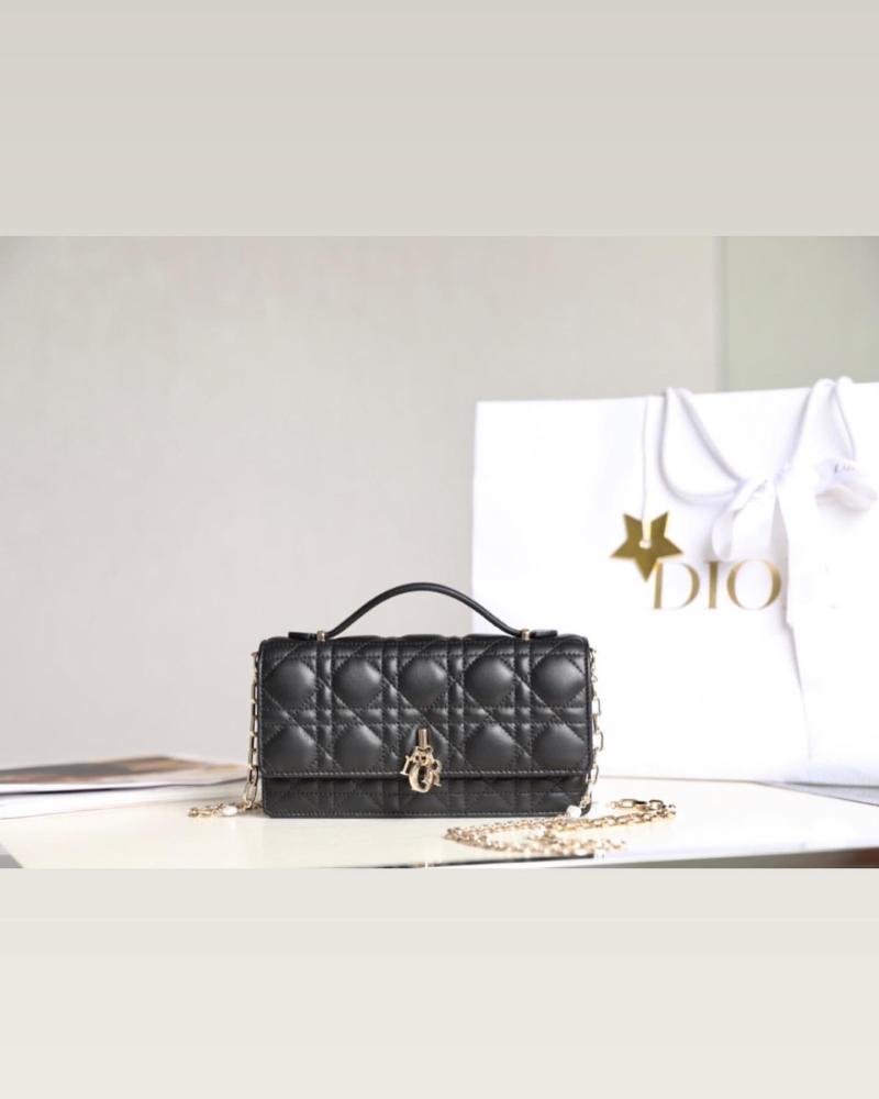 MISS DIOR MINI BAG Black Cannage Lambskin