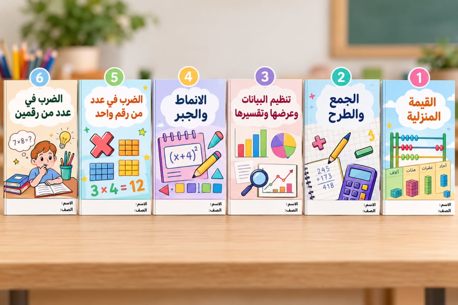 بكج مطويات الرياضيات رابع ابتدائي