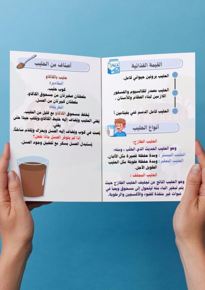 مهارات حياتية واسرية ( الحليب) رابع ابتدائي