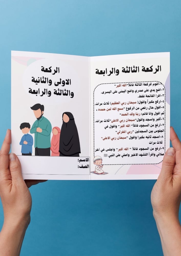 الركعة الاولى والثانيه والثالثة والرابعة