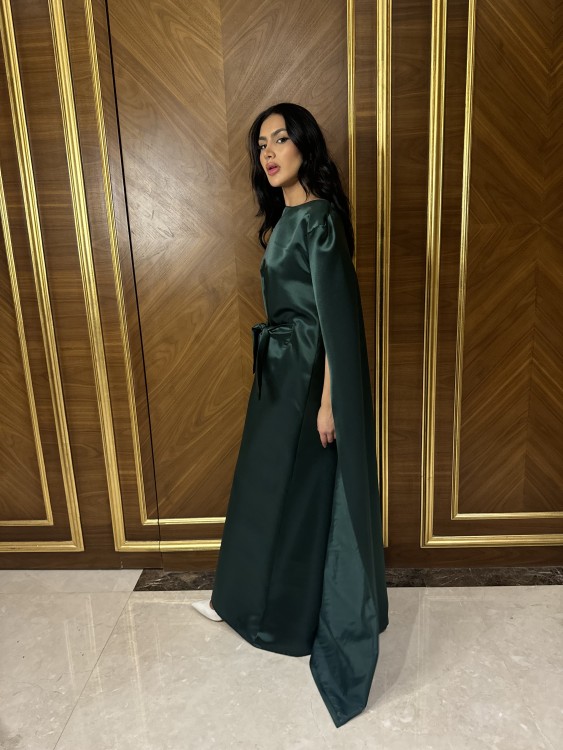 Emerald Glow Taffeta Jalabiya