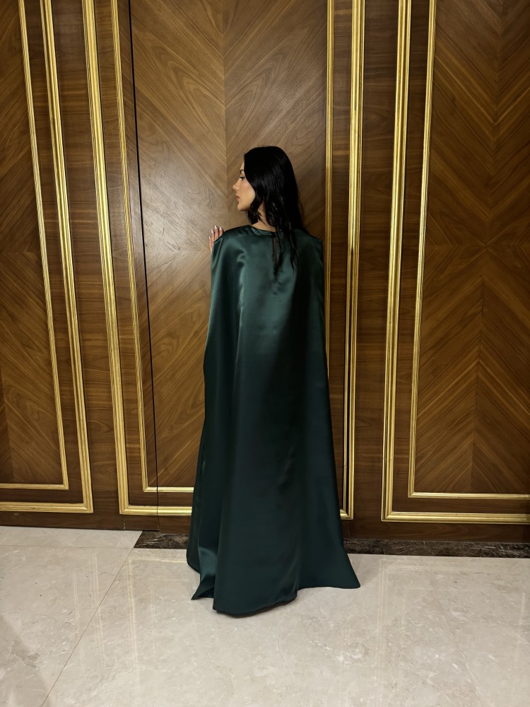 Emerald Glow Taffeta Jalabiya