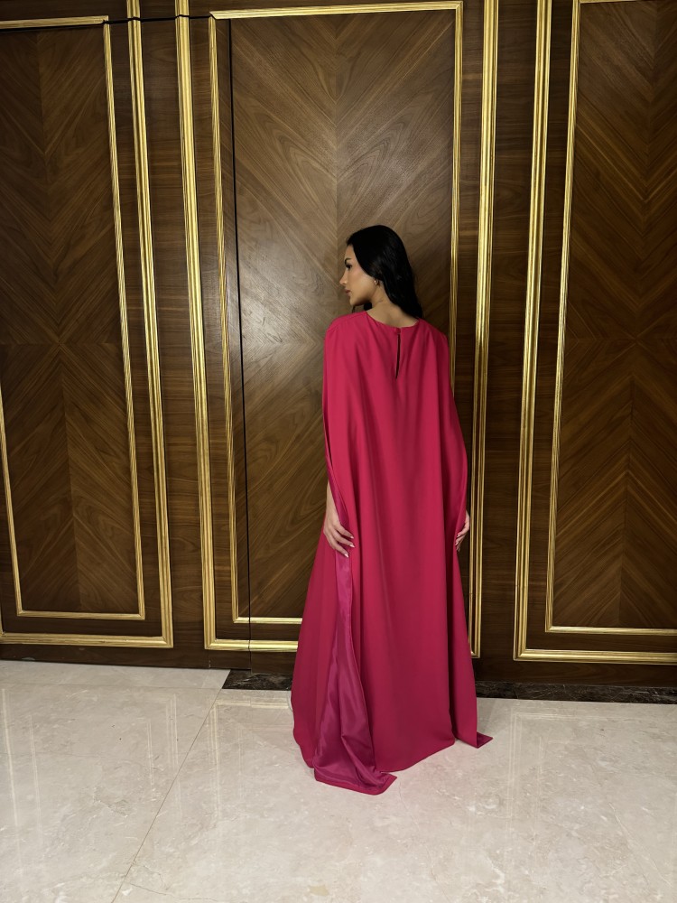 Scarlet Aura Crepe Jalabiya