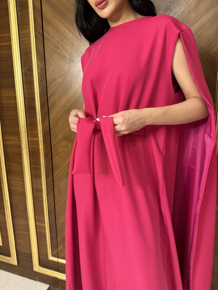 Scarlet Aura Crepe Jalabiya