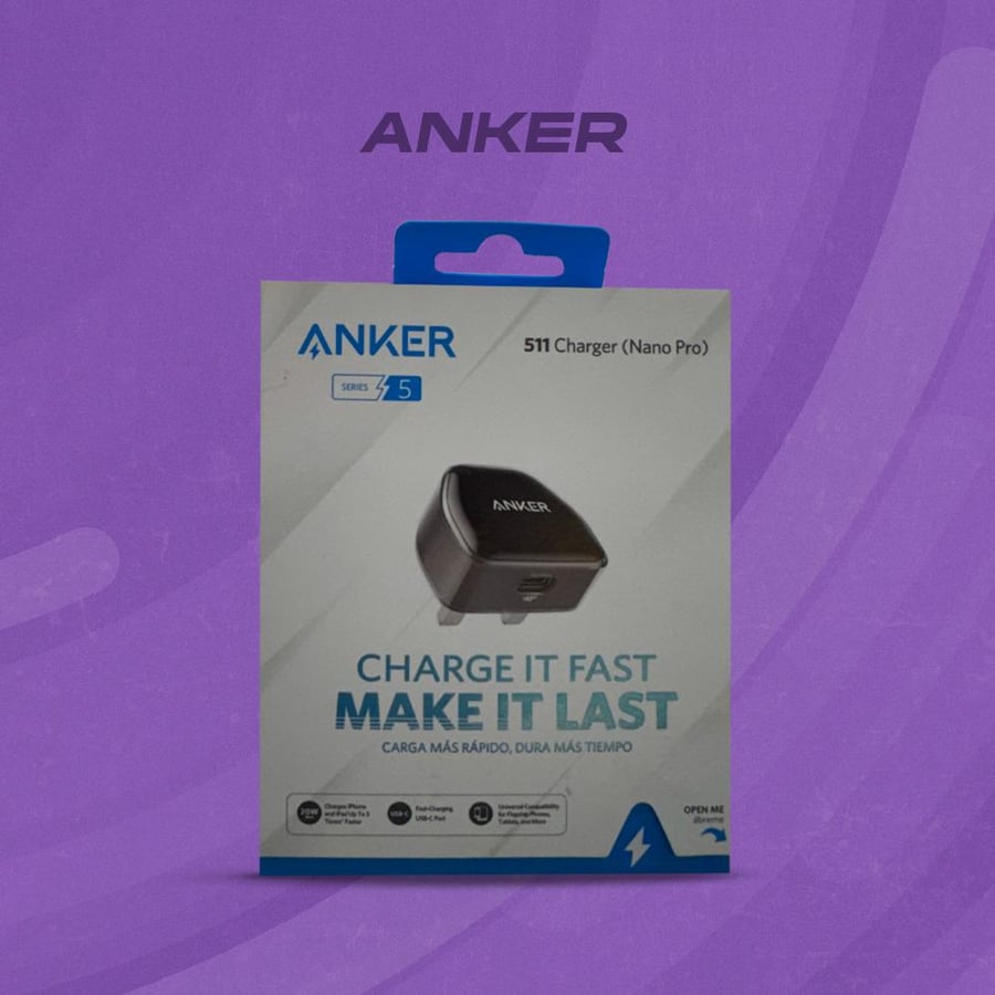 فيش جداري من ANKER بقوة 20 واط بمنفذ تايب سي
