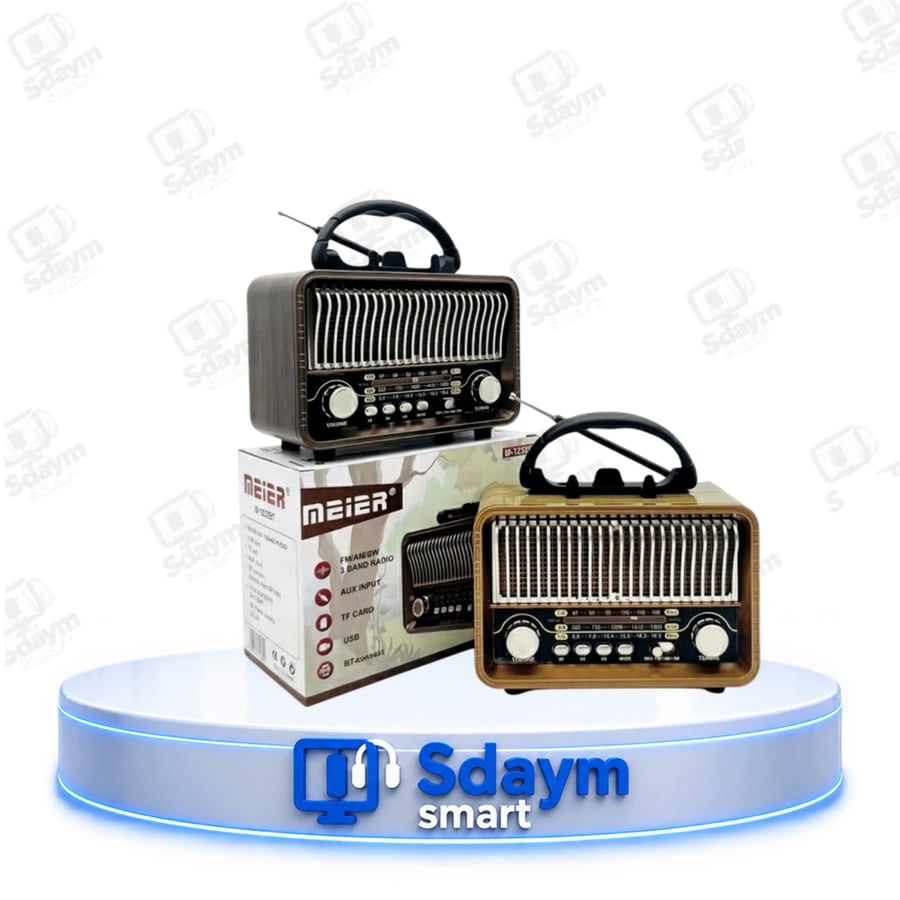 راديو Redwingy MD-1232BT قابل لإعادة الشحن يعمل ببطارية، راديو FM/AM/SW محمول باليد للاستخدام الخارجي