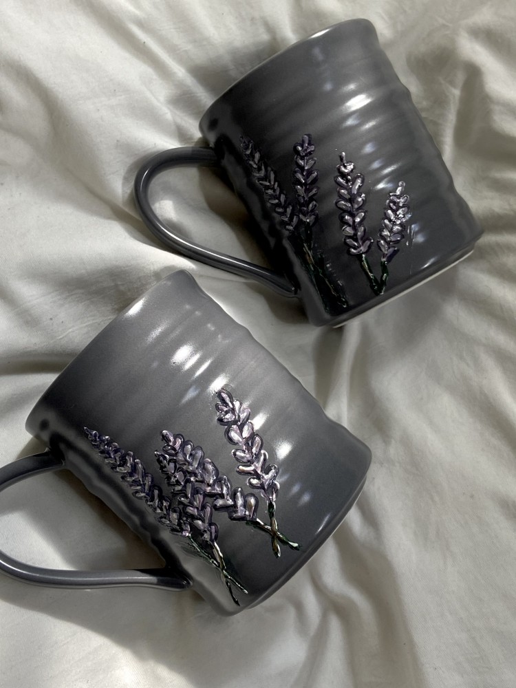 Lavender cup - خزامى - اسود