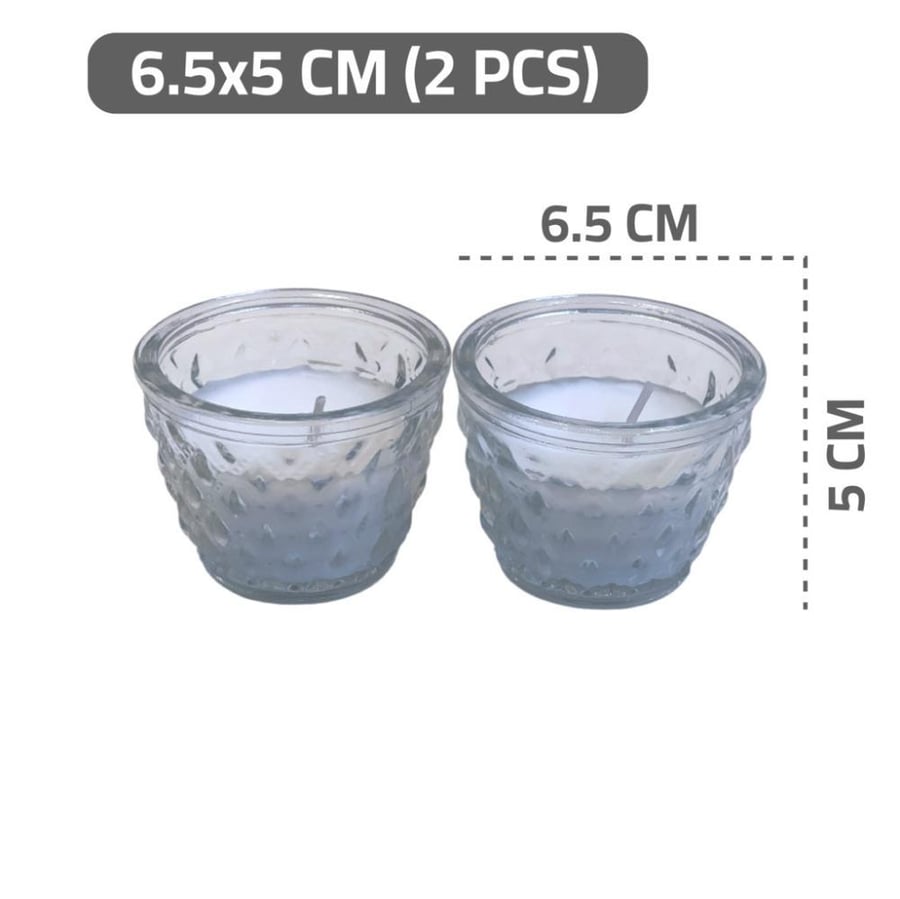 شمعة معطرة بكاس شفاف
