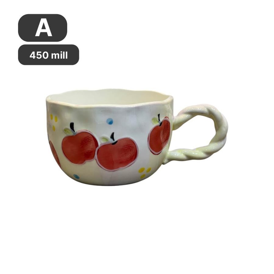 كوب سيراميك رسومات الفواكه