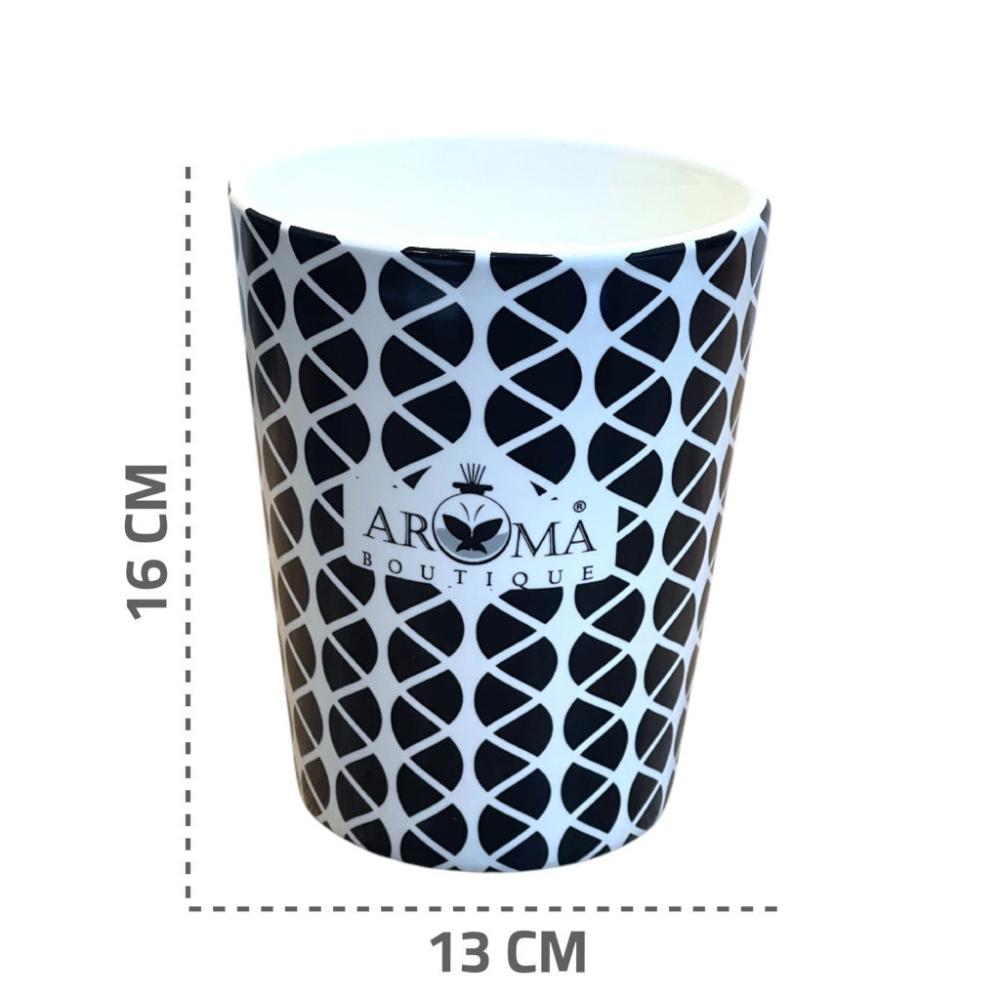 شموع عطريه اروما BLACK WHITE برائحة FIREPLACE